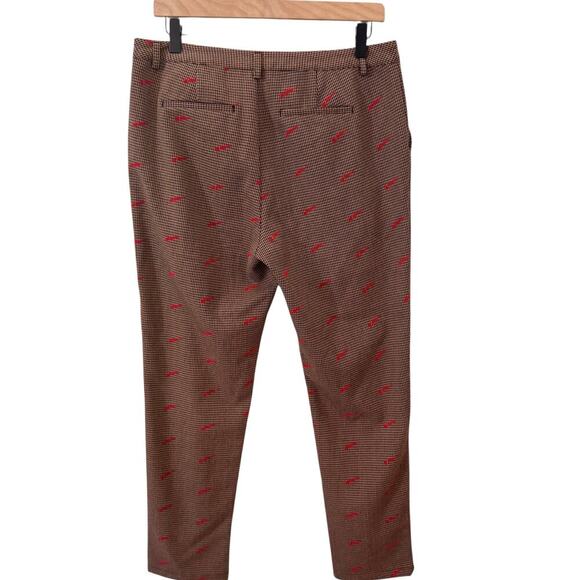 Scotch & Soda Houndstooth Shooting Star Tapered Trousers in "Brown Flock" Sz M - Picture 9 of 14